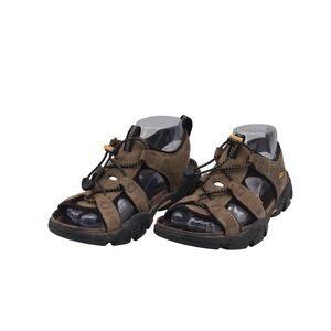 Keen Sarasota Sandals Womens Sz 8 Brown Leather Bungee Hiking Water Shoes Trail